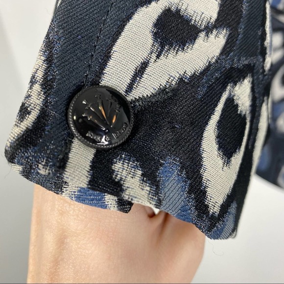 RAG & BONE Ikat blue silver Pretty Little Liars peacock blazer jacket - Picture 7 of 12